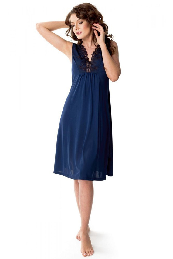 Koszula nocna damska Mewa 6350 Atena granatowy