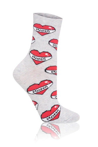 Skarpety damskie S122D Mama Italian Fashion - szary