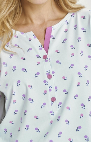 Piżama Taro Yolanda 3446 – damska piżama z wiskozy i bawełny, rękaw 7/8, długie spodnie