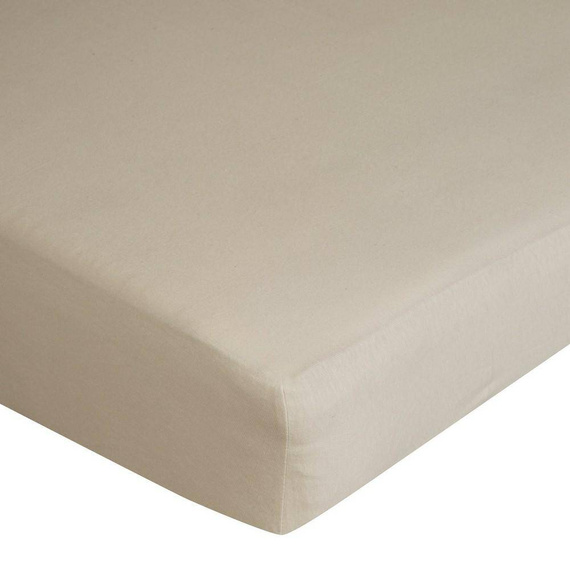 Prześcieradło jersey z gumką na wysoki materac Design91 beż