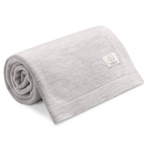 Yosoy Tokyo krem melanż – koc dziecięcy z wełny merino 100%, oddychający i delikatny