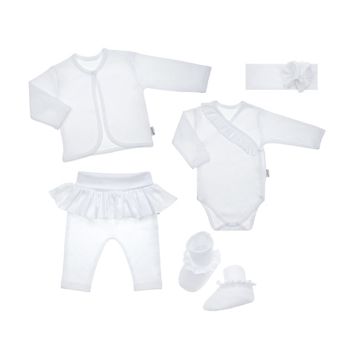 Komplet chrzcielny 5-częściowy 169061 Nicol - biały