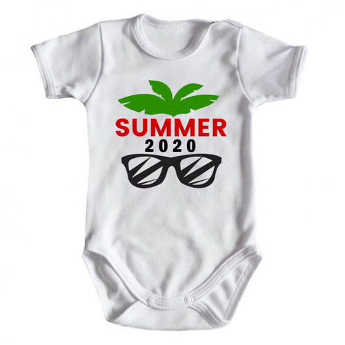 "Wakacje 2020" body krótki rękaw Moocha czarny