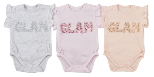 "GLAM LATO" Body niemowlęce krótki rękaw Koala- szary