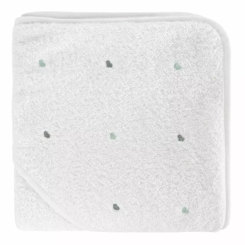 Niemowlęce okrycie kąpielowe Baby 60 Serca Eurofirany biały/miętowy 