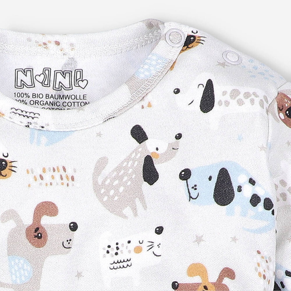 Body z bawełny organicznej Psiaki Nini druk