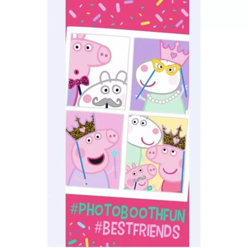 Ręcznik plażowy Peppa fotobudka Setino różowy