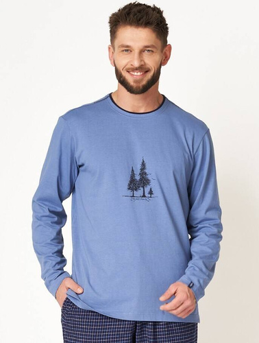 Piżama Męska MNS 458 Key - niebieski