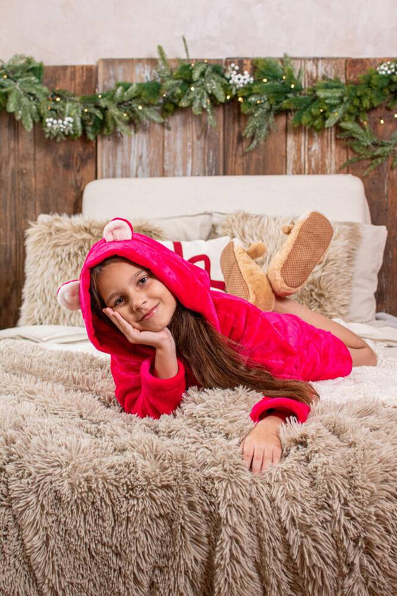 Szlafrok Dziecięcy 730 Serena Forex - malina