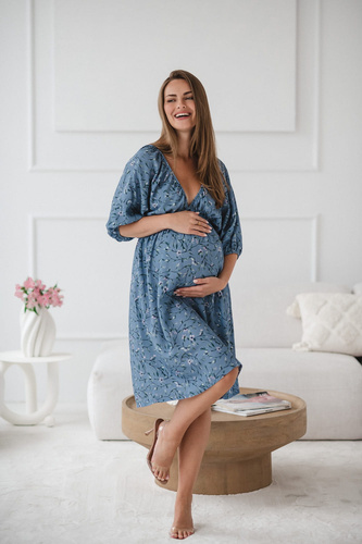 Sukienka ciążowa i do karmienia Milk Sun Blue Blossom Milk%Love 
