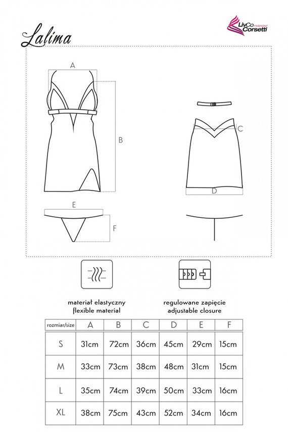 Komplet dwuczęściowy Lalima LC 13428 LivCo Corsetti Fashion