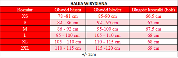 Wirydiana Halka satynowa koszulka damska DKaren - czerwona