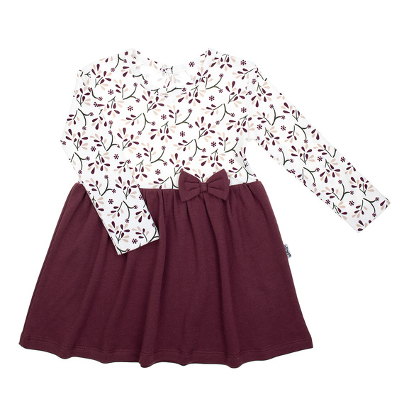 Sukienka dziewczęca Nicol Alisa 217166 – bawełna, dł. rękaw, kokardka