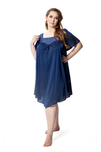 Koszula nocna damska 388 Józefina Mewa niebieski