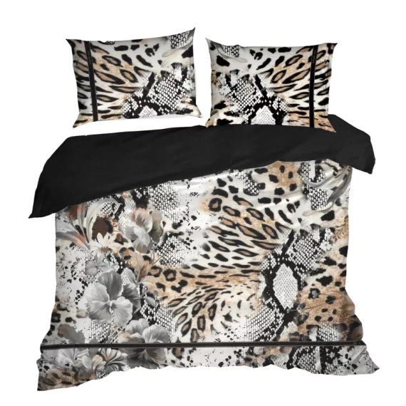 Pościel satynowa pantera Eva Minge Eva 20 Eurofirany czarny