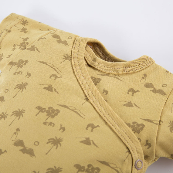 Body rozpinane z krótkim rękawem Sahara Eevi - żółty