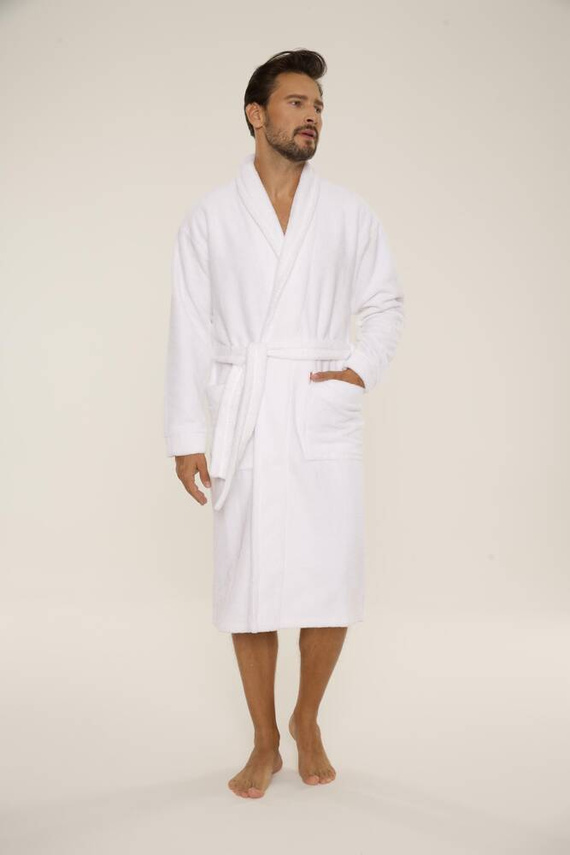 Szlafrok męski 735 Manuele Forex - biały