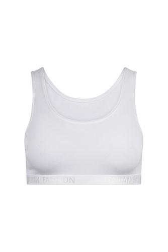 Stanik dziewczęcy, szerokie ramiączko Nikola Italian Fashion- biały