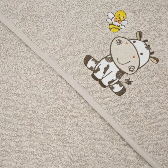 Niemowlęce okrycie kąpielowe Baby 67 Krówka Eurofirany beżowy