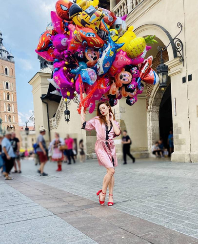 Szlafrok damski 929 Kleoree De Lafense - różowy