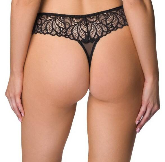 S-3931/4 Nerine Stringi damskie Mat - czarne 