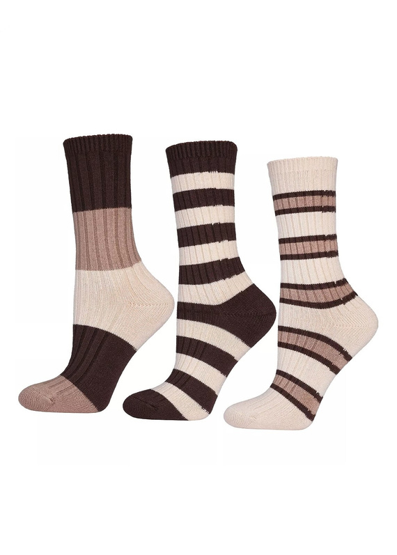 Skarpety damskie Moraj CDC 400-513 – prążkowane, z wiskozy, miękkie i bezuciskowe