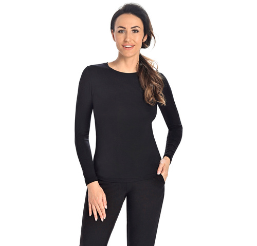 Bluzka damska bambusowa Aria Teyli - czarny