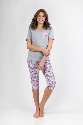 Piżama Damska 698  Regina szary