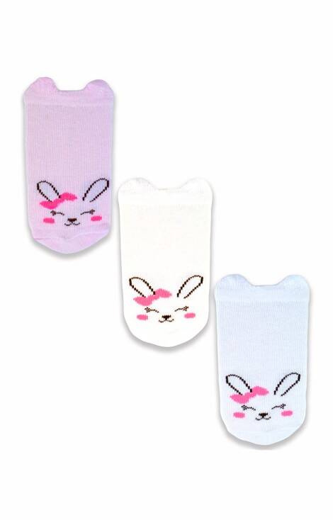 SB019 M2 Girl Króliczek Skarpety dla dziewczynki Noviti - mix kolor