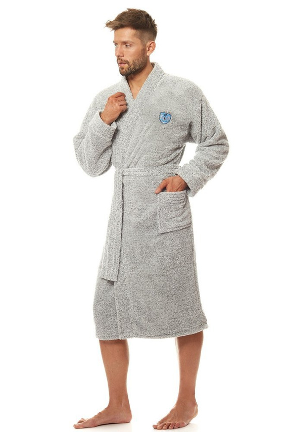 Szlafrok Męski 2116 Color L&L- niebieski