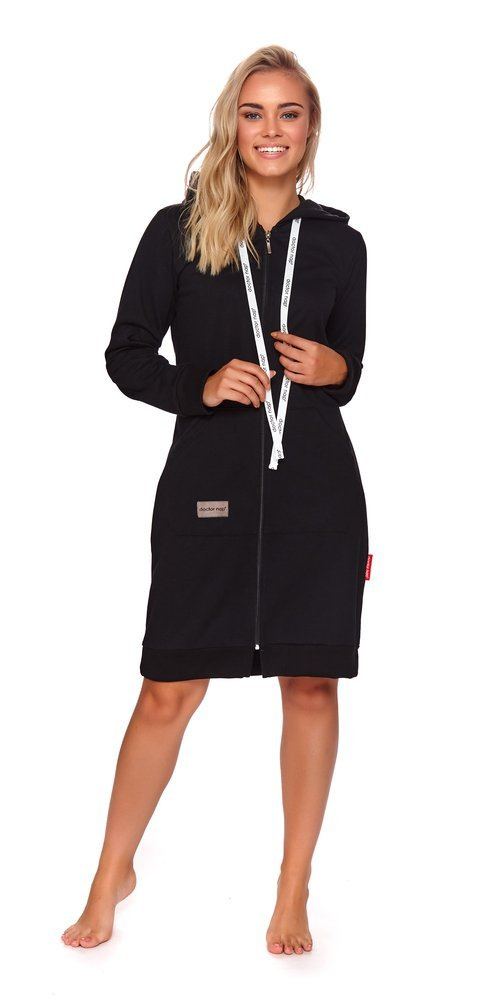 SMZ.4136 Szlafrok damski Doctor Nap - black