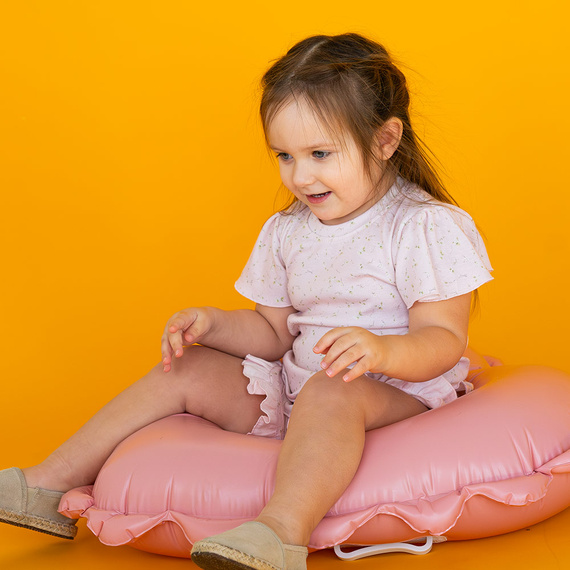 Bluzka dziewczęca z krótkim rękawem Meadow Eevi- różowa