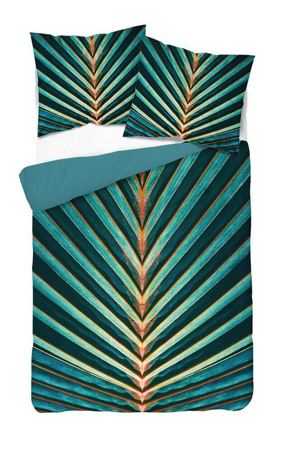 Pościel z mikrofibry 4189 A 3D liście Detexpol zielony