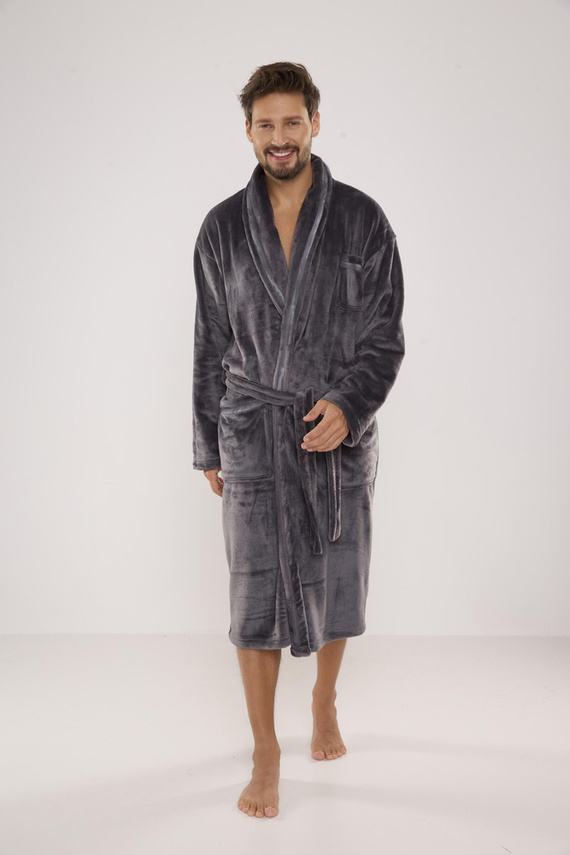 Szlafrok męski 716 Rafael De lafense - grafit