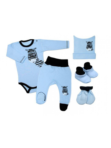 Zebra Komplet 5-częściowy Terjan - niebieski 