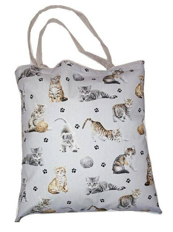 Torba bawełniana na zakupy Kwiatki wzór serwetki szary