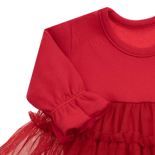 163158 Magia Świąt Sukienko-body Nicol - czerwony