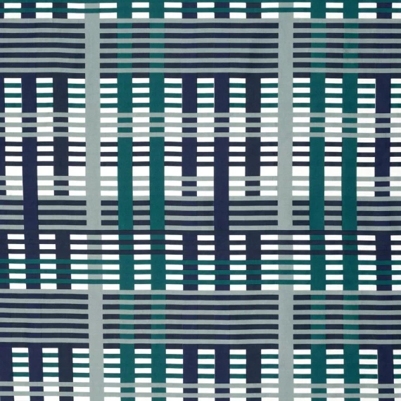 Pościel satynowa liście Nika 47 Eurofirany turkusowy