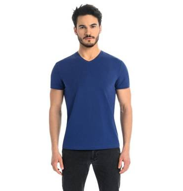 T-Shirt Męski Bawełniany Dany V- jeans