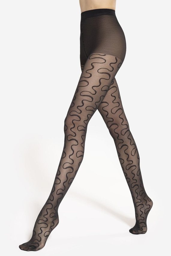 Modern 09 Gatta – rajstopy wzorzyste 40 den, falisty wzór