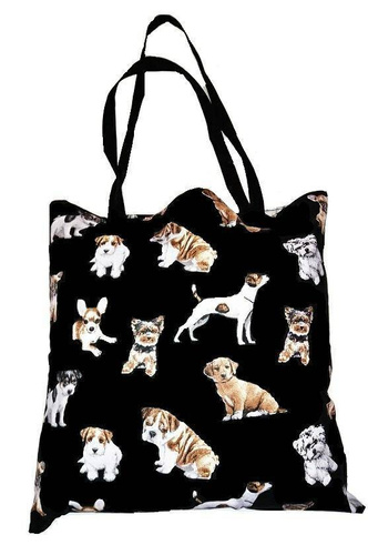 Torba bawełniana na zakupy Kwiatki wzór serwetki szary