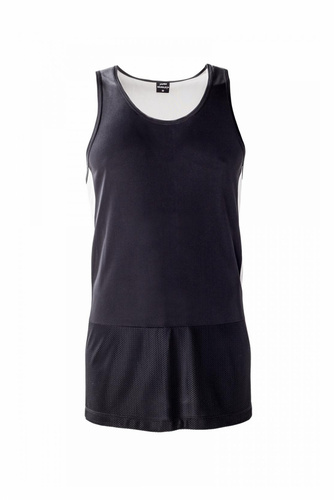 Sportowy bezrękawnik męski 86288 Tanktop Gymboy James Bradley czarny-szary