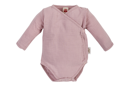 Body rozpinane muślinowe "Just Muslin" Makoma pudrowy róż 