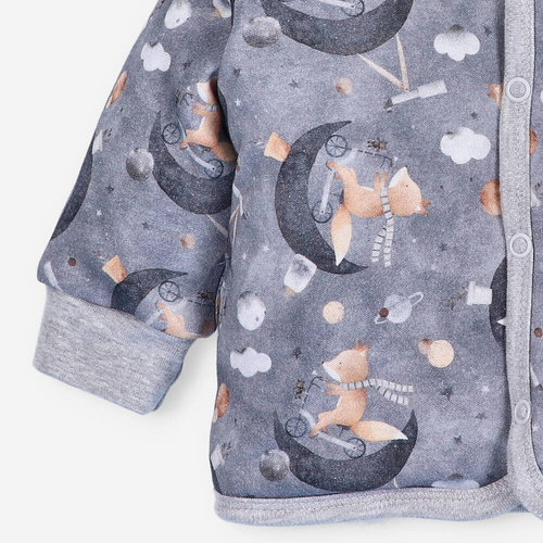 Kurtka dwuwarstwowa Space Tour z bawełny organicznej Nini szary