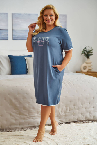 TB.5366 Koszula Nocna Plus Size Doctor Nap - deep blue