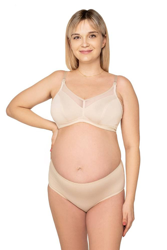 Miękki biustonosz do karmienia Allday Beige Momtobe beżowy