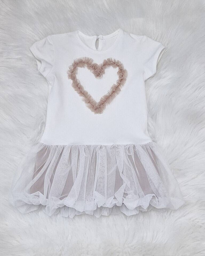 Sukienka krótki rękaw Mia Bambarillo ecru