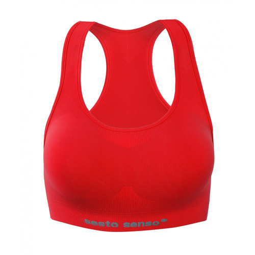 Biustonosz sportowy top CL14 Sesto Senzo czerwony