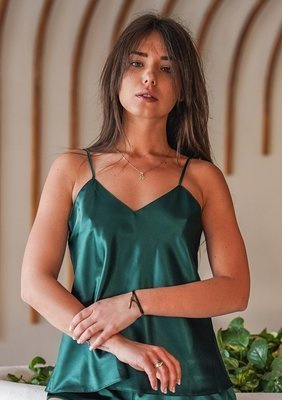 Top damski, wąskie ramiączko Karen DKaren - zielony