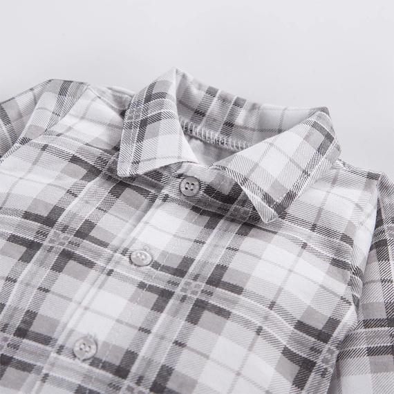 Body z kołnierzykiem Ceremony Eevi - szary kratka